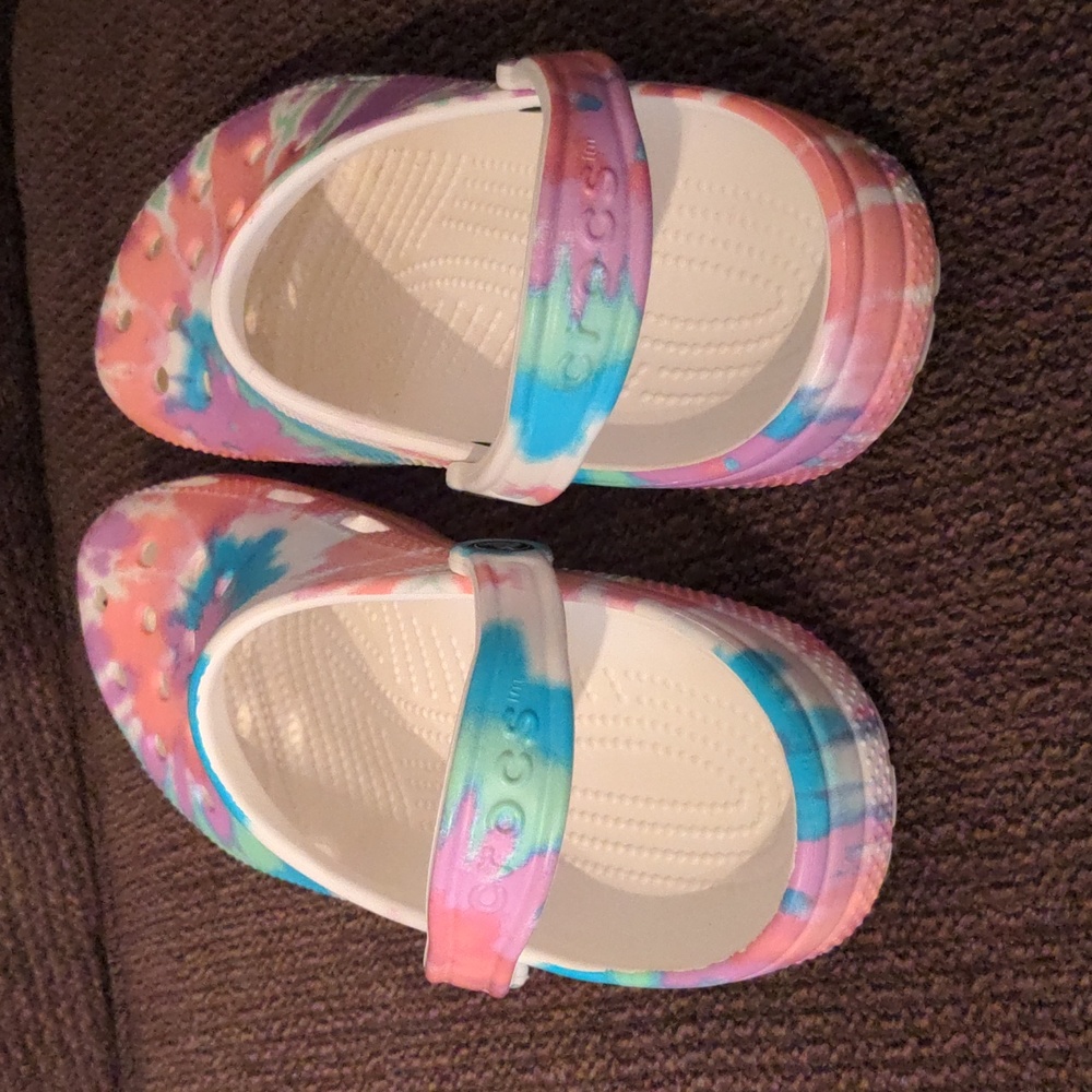 Unisex Classic Pastel Tye Dye Crocs Slip-ons , Men's  7/ Women's 9 - Picture 2 of 9